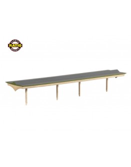 RATIO PLASTIC MODELS - N SCALE BUILDING KIT - RT225 Station Flat Roof Canopy