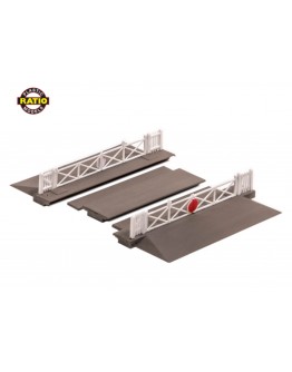 RATIO PLASTIC MODELS - N SCALE BUILDING KIT - RT234 Level Crossing [with Gates]