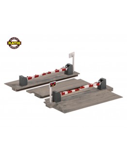 RATIO PLASTIC MODELS - N SCALE BUILDING KIT - RT235 Level Crossing [with Barriers]