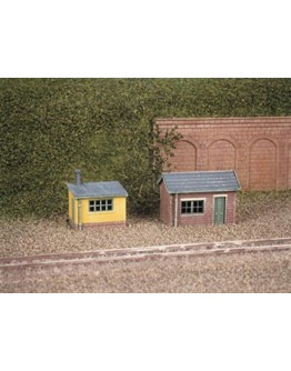 RATIO PLASTIC MODELS - N SCALE BUILDING KIT - RT237 Lineside Huts