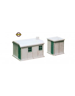 RATIO PLASTIC MODELS - N SCALE BUILDING KIT - RT238 Concrete Huts [2 off]
