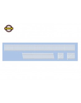 RATIO PLASTIC MODELS - N SCALE BUILDING KIT - RT243 GWR Fences [White]