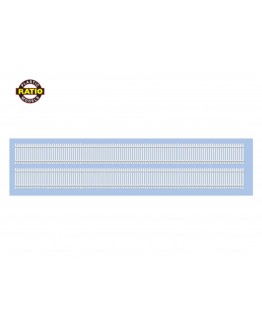 RATIO PLASTIC MODELS - N SCALE BUILDING KIT - RT244 Fences [White]
