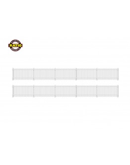 RATIO PLASTIC MODELS - OO/HO SCALE BUILDING KIT - RT421 GWR Station Fencing - White [Straight]