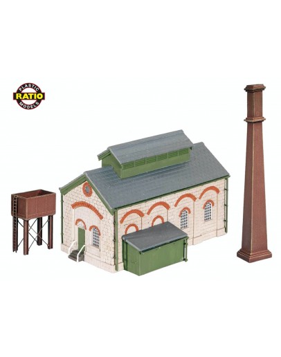 RATIO PLASTIC MODELS - N SCALE BUILDING KIT - RT226 PUMP / BOILER HOUSE