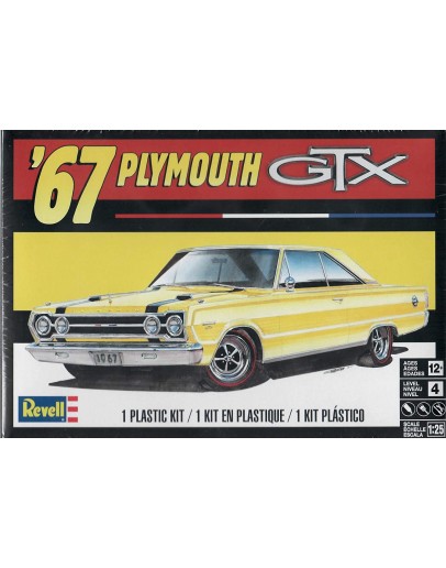 REVELL 1/25 SCALE PLASTIC MODEL CAR KIT - 14481 - 1967 PLYMOUTH GTX RE14481