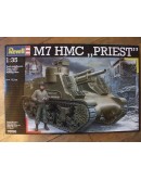 REVELL 1/35 SCALE PLASTIC MODEL MILITARY KIT - 03086 - M7 HMC PRIEST RE03086