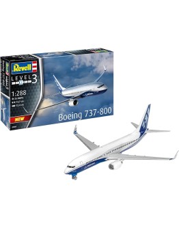 REVELL 1/288 SCALE PLASTIC MODEL AIRCRAFT KIT - 03809 BOING 737-800 RE03809