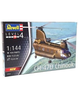 REVELL 1/144 SCALE PLASTIC MODEL AIRCRAFT KIT - 03825 - CHINOOK CH-47D HELICOPTOR RE03825