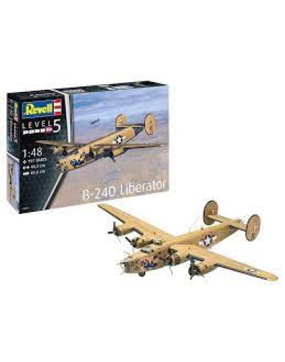 REVELL 1/48 SCALE PLASTIC MODEL AIRCRAFT KIT - 03831 B-24D LIBERATOR RE03831