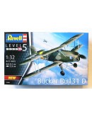 REVELL 1/32 SCALE PLASTIC MODEL AIRCRAFT KIT - 03886 - BUCKER BU131D RE03886