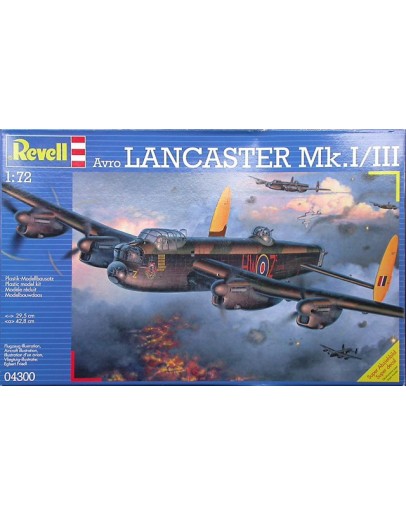 REVELL 1/72 SCALE PLASTIC MODEL AIRCRAFT KIT - 04300 -AVRO LANCASTER MK I/III RE04300