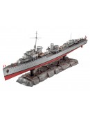 REVELL 1/350 SCALE PLASTIC MODEL SHIP KIT - 05141 - GERMAN DESTROYER TYPE 1936  RE05141