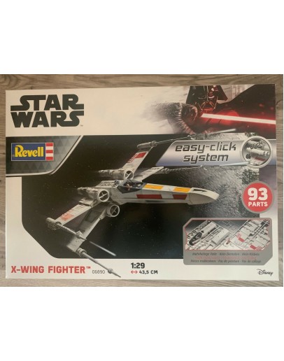 REVELL SCALE PLASTIC MODEL EASY CLICK SYSTEM KIT - 06890 - STAR WARS - 1/29 X-WING FIGHTER RE06890