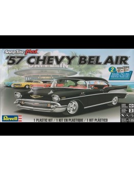 REVELL 1/25 SCALE PLASTIC MODEL CAR KIT - 85-1529 - SNAPTITE 1957 CHEVY BEL AIR RE11529