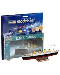 REVELL 1/1200 SCALE PLASTIC MODEL SHIP STARTER KIT WITH PAINTS, BRUSH & GLUE - 65804 - R.M.S. TITANIC