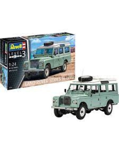 REVELL 1/24 SCALE PLASTIC MODEL CAR KIT - 07047 LANDROVER SERIES III LWB RE07047