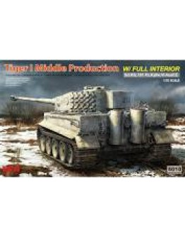RFM 1/35 SCALE PLASTIC MODEL KIT - 5010 - TIGER 1 WITH INTERIOR RM5010
