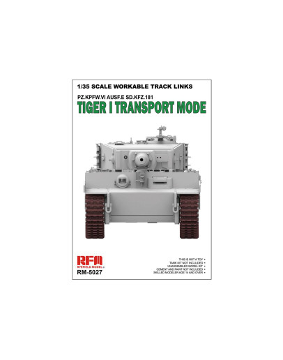 RYEFIELD MODEL 1/35 SCALE WORKABLE TRACK LINKS - 5028 - TIGER I TRANSPORT MODE