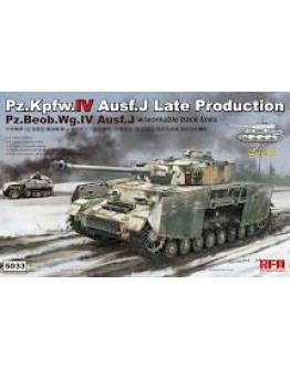 RYEFIELD MODEL 1/35 SCALE PLASTIC MILITARY MODEL KIT - 5033 - PANZER 4J LATE PRODUCTION  RM5033