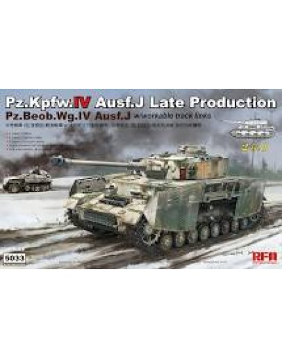 RYEFIELD MODEL 1/35 SCALE PLASTIC MILITARY MODEL KIT - 5033 - PANZER 4J LATE PRODUCTION  RM5033
