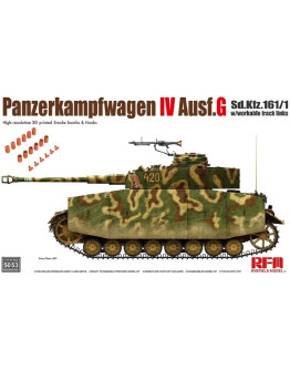 RYEFIELD MODEL 1/35 SCALE PLASTIC MILITARY MODEL KIT - 5033 - PANZERKAMPFWAGEN IV AUSF.G 