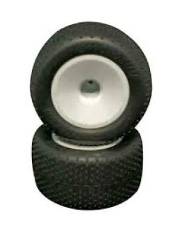 VRX 1/10 SCALE REMOTE CONTROL SPARE PART - 10211 WHEEL/TYRE WHITE SOLID  X2 RH10211