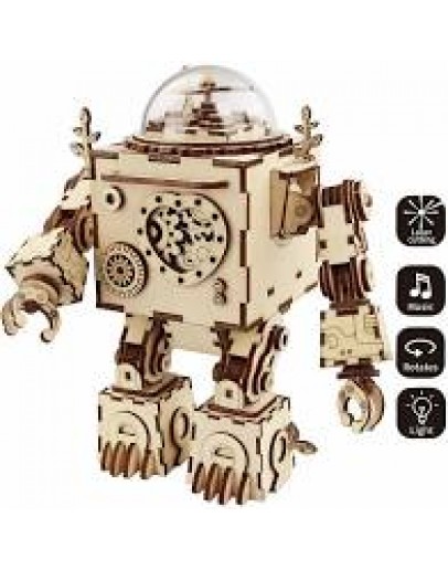 ROBOTIME DIY WOODEN KIT - ROBAM601 - STEAMPUNK MUSIC BOX