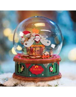 ROBOTIME DIY WOODEN KIT - AM46 - MUSIC DREAMER CHRISTMAS TOWN - MECHANICAL MUSIC BOX - ROBAM46