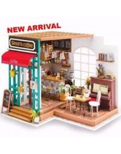 ROBOTIME DIY MINI WOODEN HOUSE KIT - DG109 - SIMON'S COFFEE