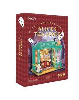 ROBOTIME DIY MINI WOODEN HOUSE KIT - DG156 - MYSTIC ARCHIVE SERIES - ALICE'S TEA STORE