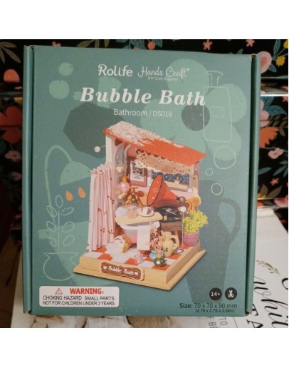 ROBOTIME DIY MINI WOODEN HOUSE KIT - DS018 - BUBBLE BATH - BATHROOM