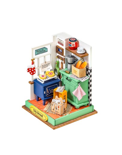 ROBOTIME DIY MINI WOODEN HOUSE KIT - DS029 - AFTERNOON BAKING TIME