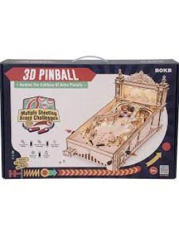 ROBOTIME DIY WOODEN KIT - ROBEG01 - RETRO 3D PINBALL MACHINE