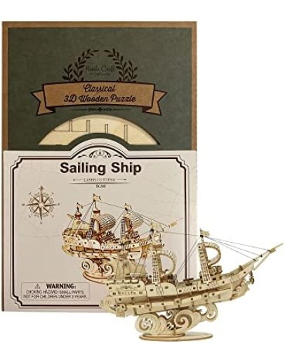 ROBOTIME CLASSIC 3D DIY WOODEN PUZZLE - TG305 - SAILING SHIP