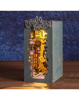 ROBOTIME DIY WOODEN KIT - TGB03 - 3D BOOKEND - MAGIC HOUSE