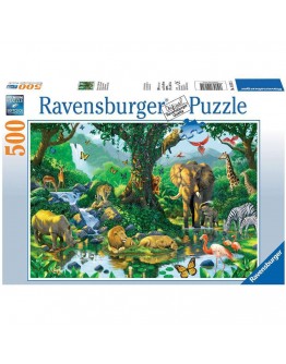 RAVENSBURGER 500PC JIGSAW PUZZLE - 141715  - Harmony in the Jungle 