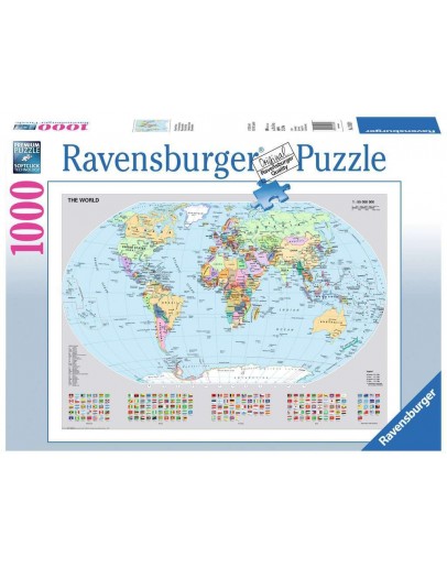 RAVENSBURGER 1000PC JIGSAW PUZZLE - 156528 - Political World Map