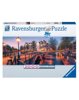 RAVENSBURGER 1000PC JIGSAW PUZZLE - 167524 - Evening in Ansterdam