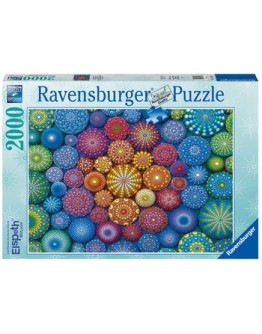 RAVENSBURGER 2000PC JIGSAW PUZZLE - 171347 - Radiating Rainbow Mandalas