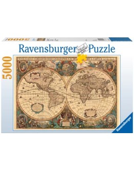 RAVENSBURGER 5000PC JIGSAW PUZZLE - 174119 - Historical World Map