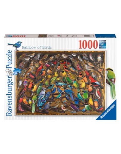 RAVENSBURGER 1000PC JIGSAW PUZZLE - 174782 - Rainbow of Birds