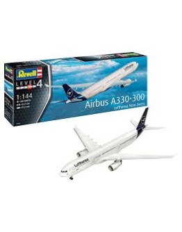 REVELL 1/144 SCALE PLASTIC MODEL AIRCRAFT KIT - 03816 A330-300 LUFTHANSA NEW LIVERY RE03816