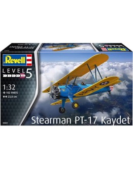 REVELL 1/32 SCALE PLASTIC MODEL AIRCRAFT KIT - 03837 STEARMAN PT-17 KAYDET RE03837