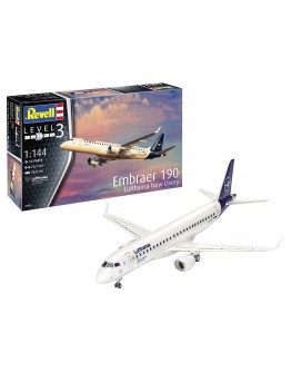 REVELL 1/144 SCALE PLASTIC MODEL AIRCRAFT KIT - 03883 - Embraer 190 Lufthansa new Livery