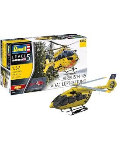 REVELL 1/32 SCALE PLASTIC MODEL AIRCRAFT KIT - 04969 AIRBUS H145 ADAC LUFTRETTUNG RE04969