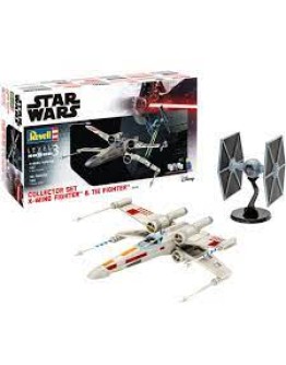 REVELL SCALE PLASTIC MODEL - 06054 - STAR WARS - COLLECTORS SET X-WING + TIE FIGHTER RE06054