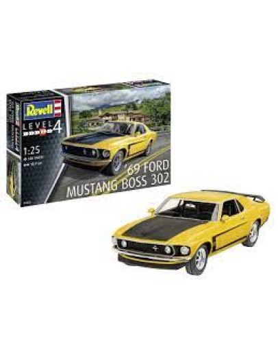 REVELL 1/25 SCALE PLASTIC MODEL CAR KIT - 07025 69 FORD MUSTANG BOSS 302 RE07025