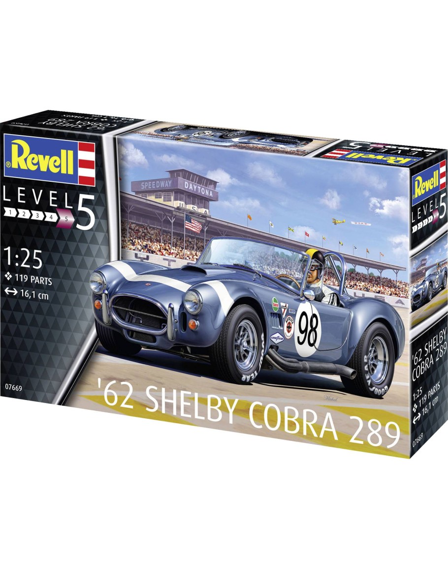 REVELL 1/25 SCALE PLASTIC MODEL CAR KIT - 07669- 1962 AC SHELBY COBRA ...