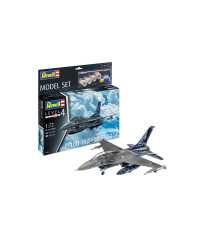 REVELL 1/72 SCALE PLASTIC MODEL AIRCRAFT STARTER KIT WITH PAINTS, BRUSH & GLUE - 63844 - LOCKHEED MARTIN F-16D TIGERMEET 2014